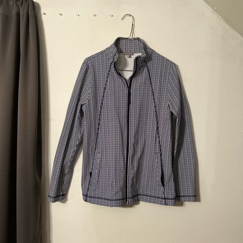 Talbots’s Blue and White Athletic Jacket